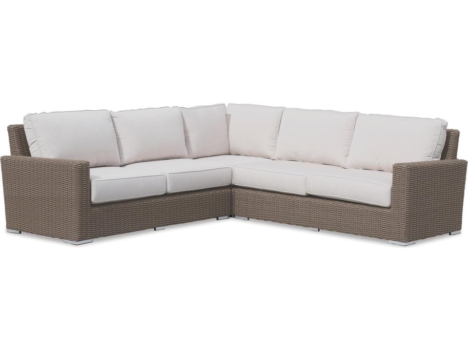 Coronado- As Pictured Driftwood Wicker Cushion Lounge Set