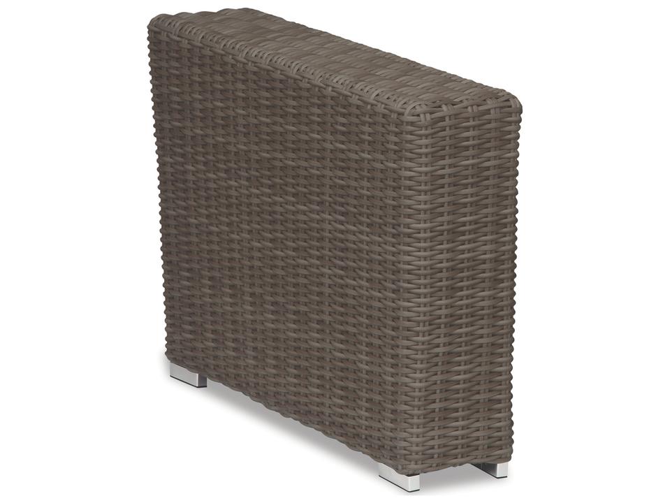 Coronado Rectangular Outdoor Wedge End Table Driftwood Wicker