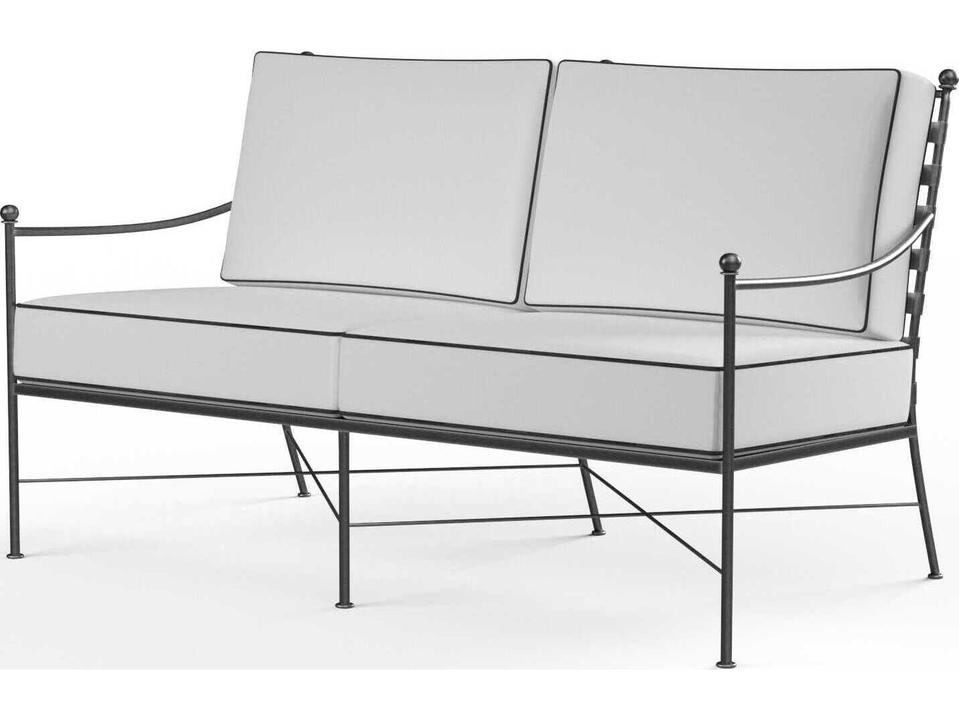Provence Wrought Iron Loveseat in Century Pewter