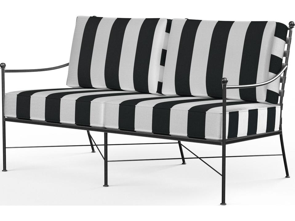 Provence Wrought Iron Outdoor Patio Loveseat