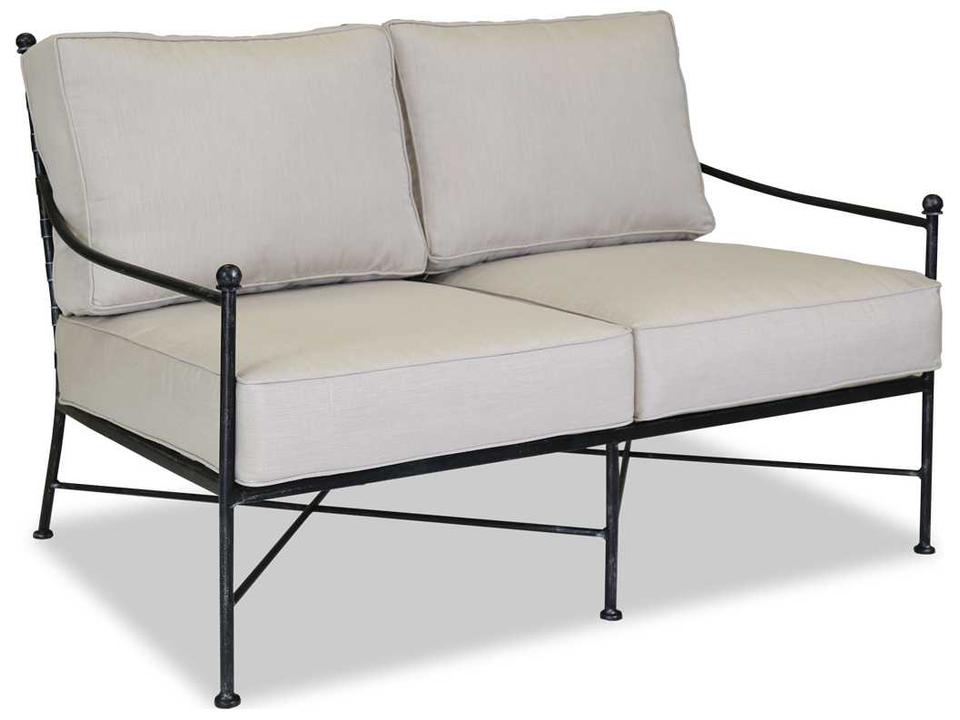 Provence Wrought Iron Cushion Loveseat