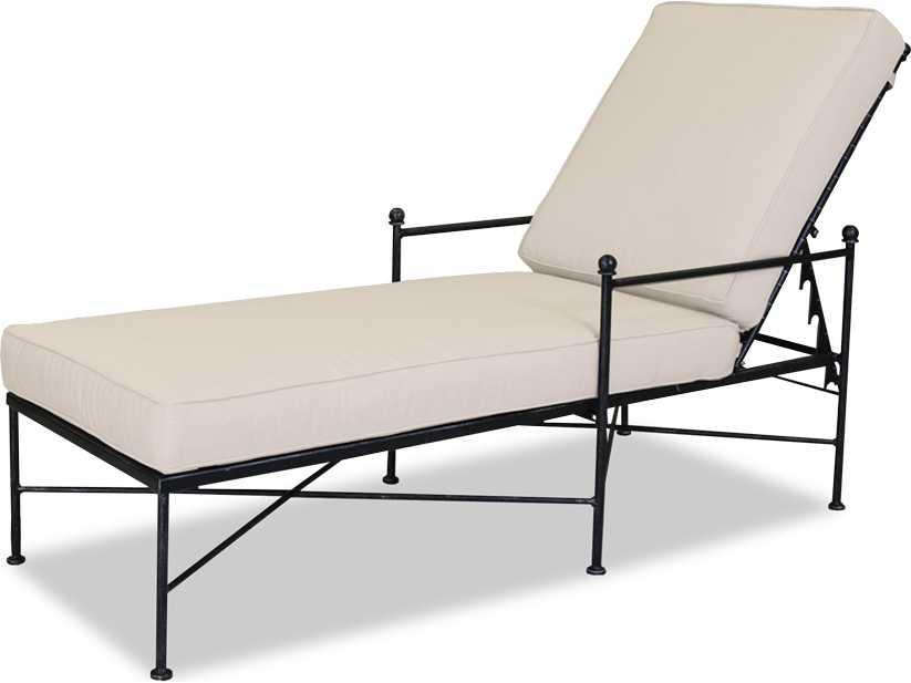 Provence Wrought Iron Chaise Lounge with Adjustable Back in Century Pewter
