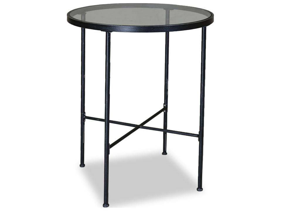 Provence Wrought Iron Round Glass Top Pub Table