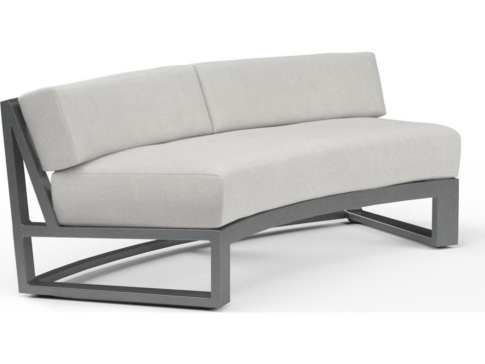 Redondo Aluminum Outdoor Sofa in Cast Silver