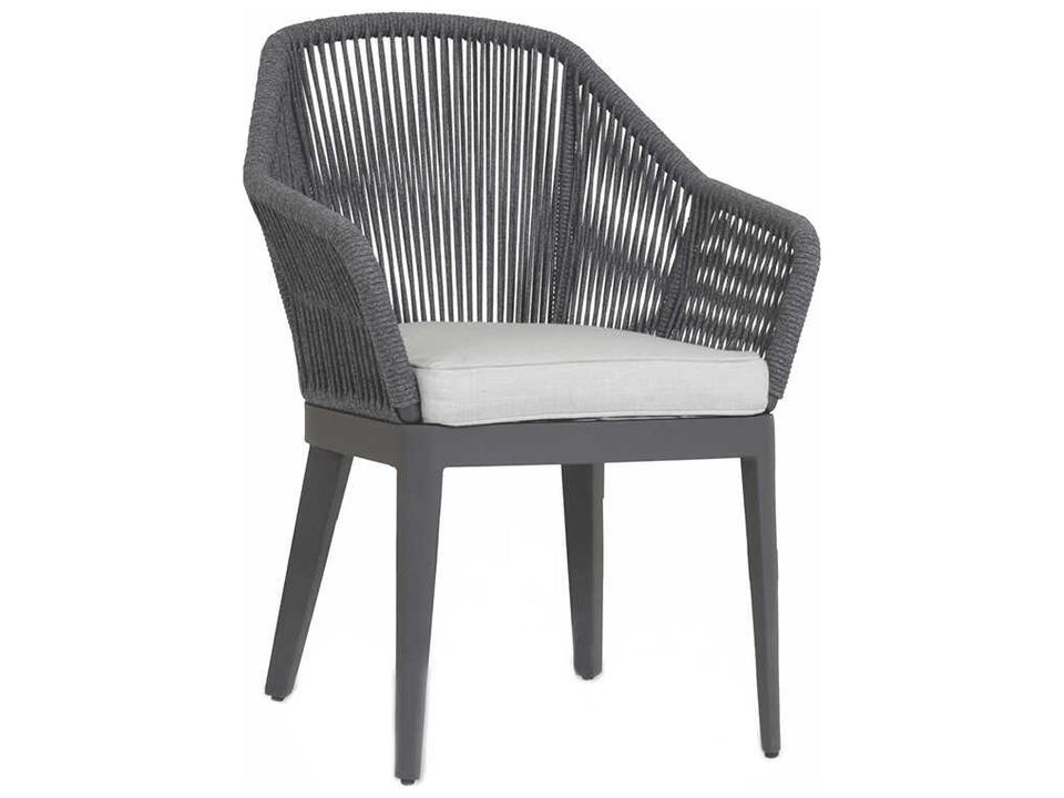 Milano Charcoal Rope Cushion Dining Chair
