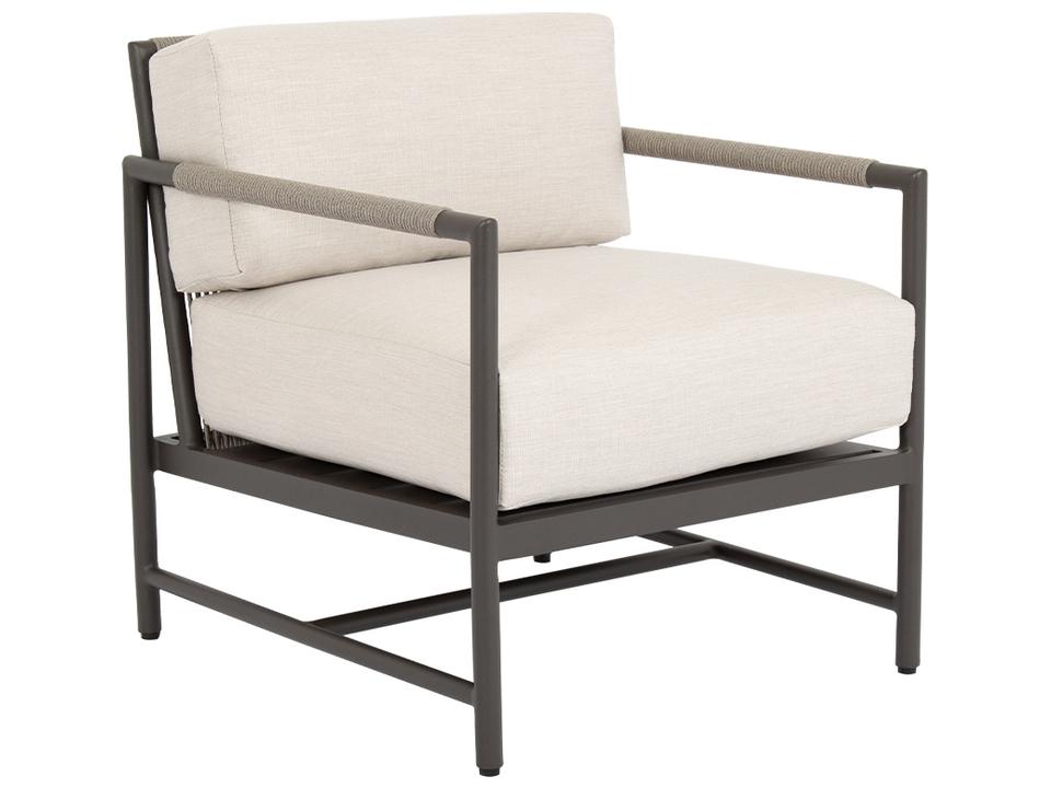 Pietra Aluminum Lounge Chair with Sunbrella Cushions in Echo Ash