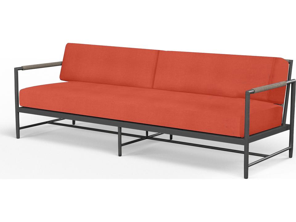 Pietra Aluminum Rope Outdoor Sofa in Graphite