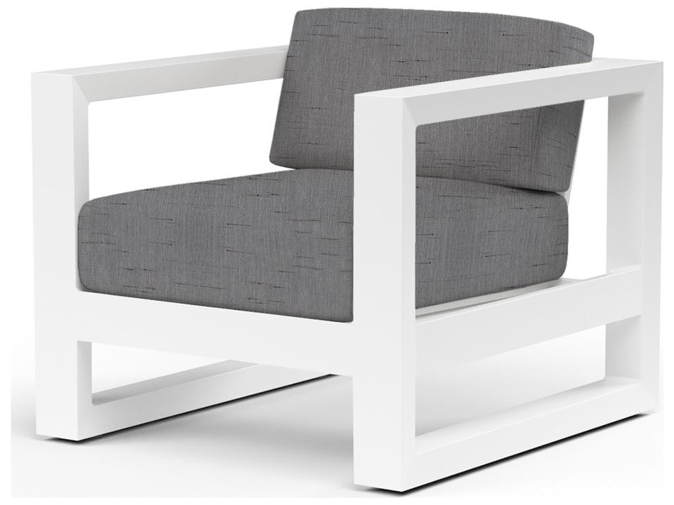 Newport Frosted White Aluminum Patio Lounge Chair