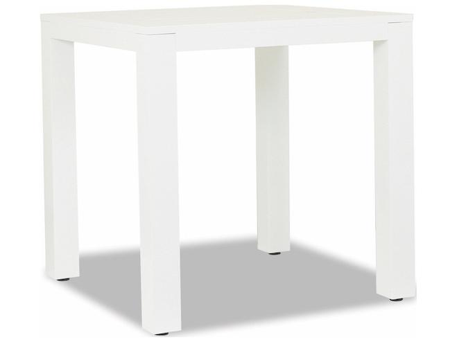 Newport 40-Inch Square Aluminum Counter Table in Satin White
