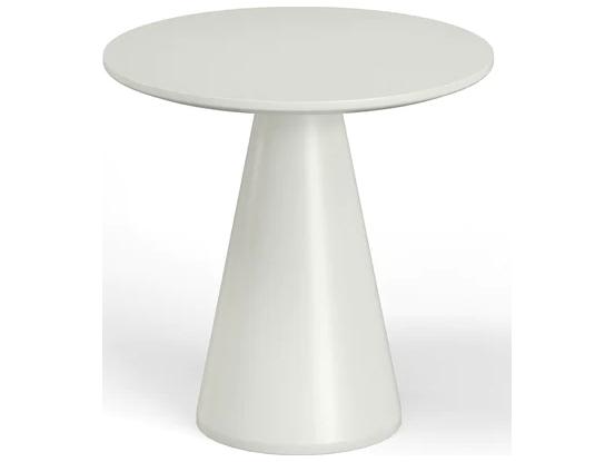 42-Inch Round Glass Fiber Reinforced Concrete Pub Table in Bone White