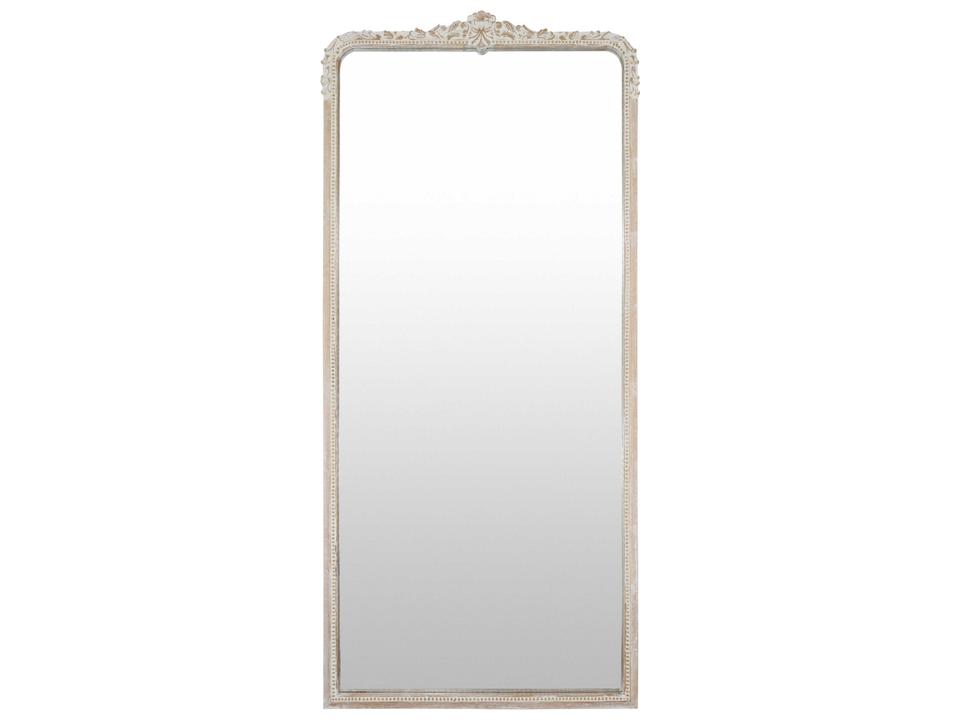 Aaliyah Full Length Mirror with Weathered White Mango Wood Frame