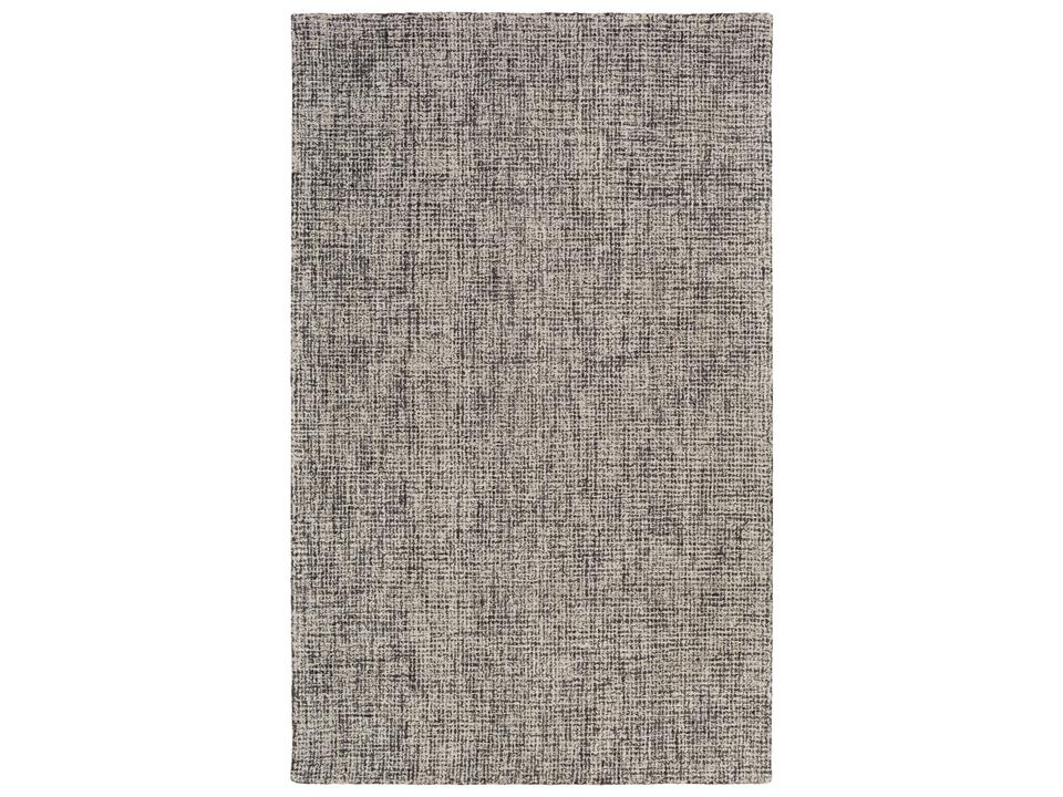 Aiden Hand Tufted Wool Area Rug in Navy and Charcoal