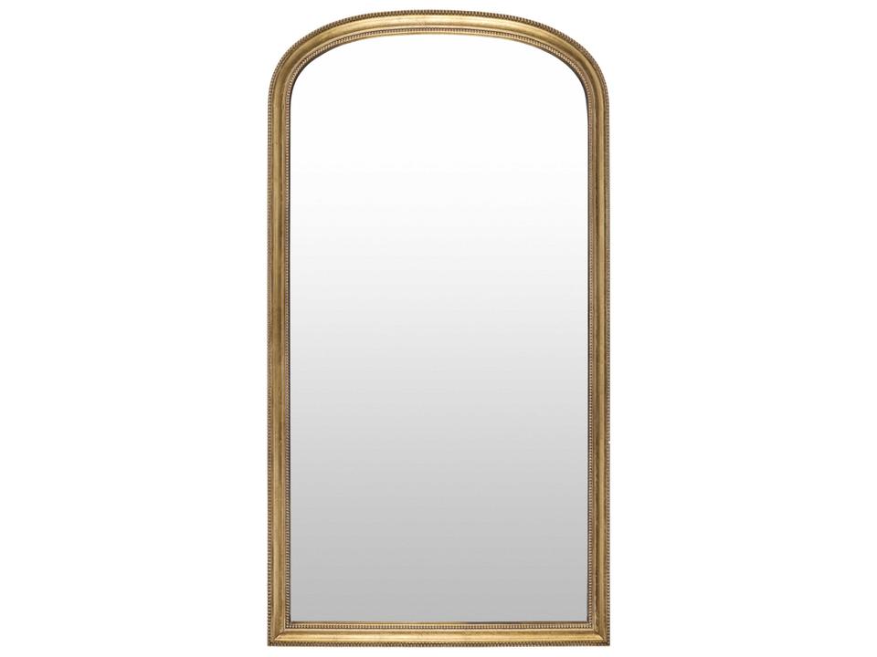 Nalanda Full Length Wall Mirror in Antiqued Gold Finish