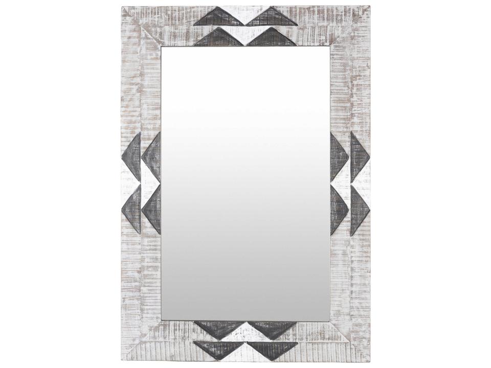 Amrapali 28 x 40 Inch Wall Mirror in Charcoal and White