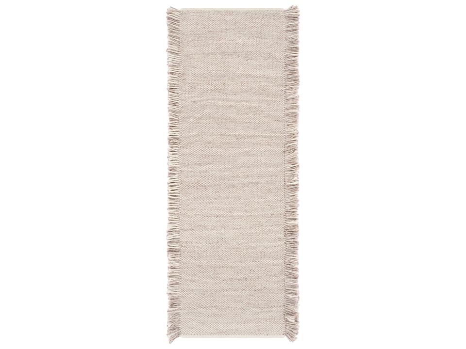 Azalea 30 x 96 Inch Recycled PET Yarn Runner Rug in Taupe and Cream