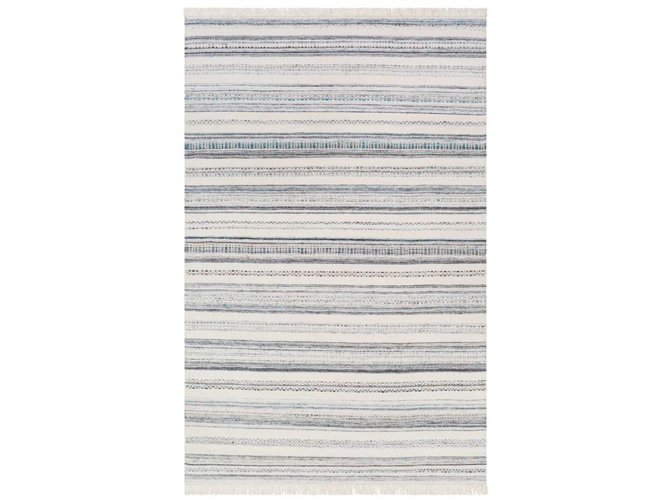 Azalea Geometric Hand Woven Recycled PET Yarn Area Rug with Fringe