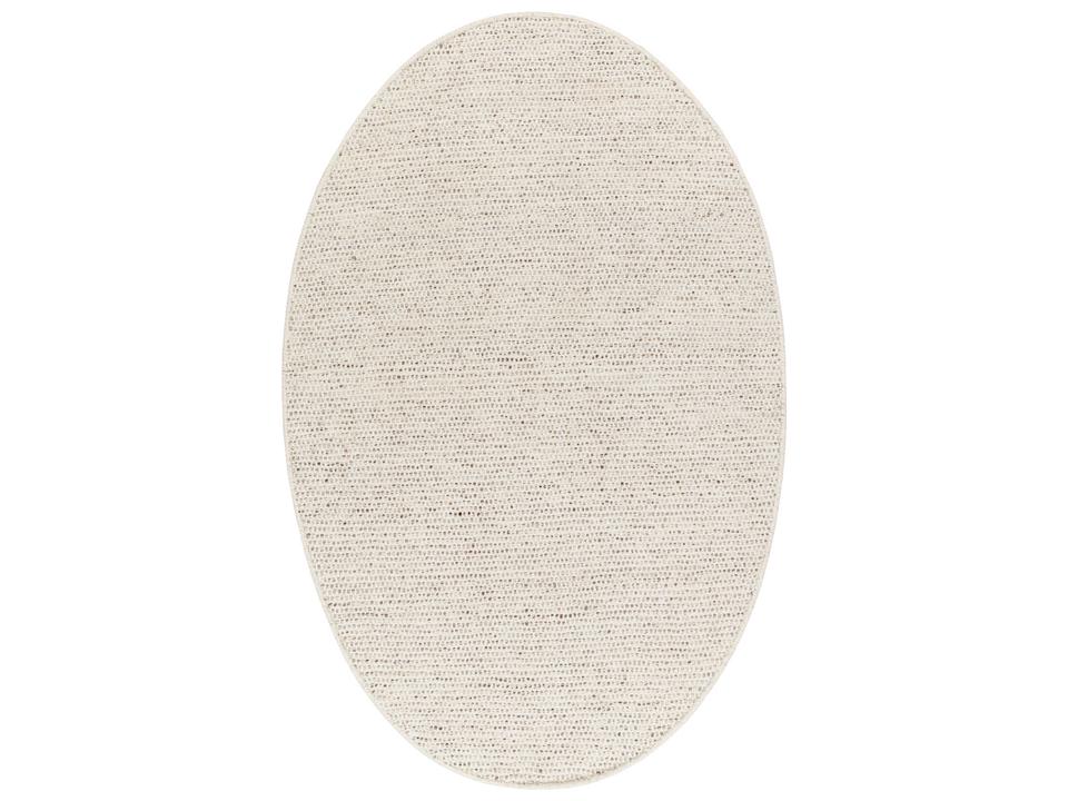 Azalea 6x9 Oval Hand Woven Recycled PET Yarn Rug in Light Beige