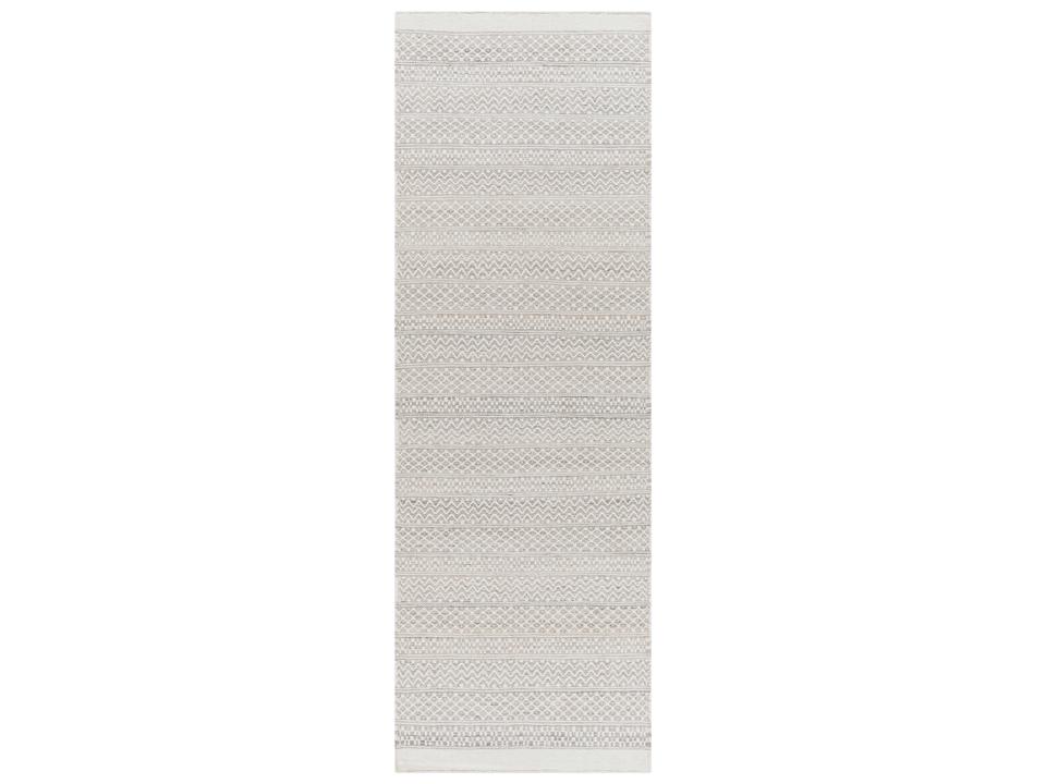 Azalea Geometric Recycled PET Yarn Runner Rug 96 x 30 Inch in Beige