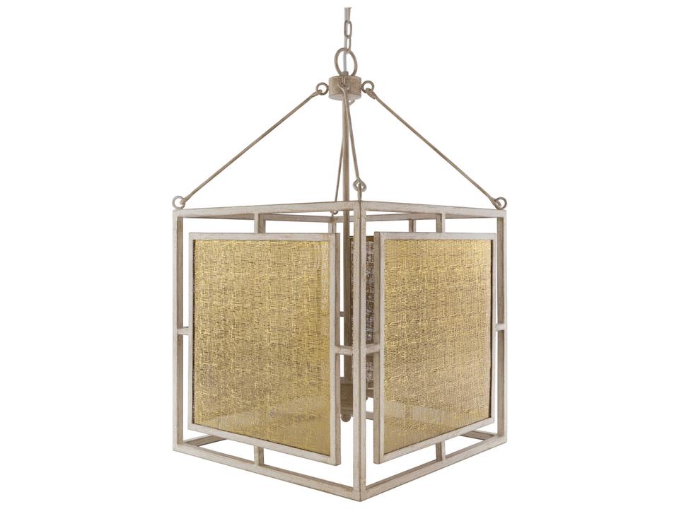 Brynlee 4-Light Pendant Light in Antiqued Beige and Gold