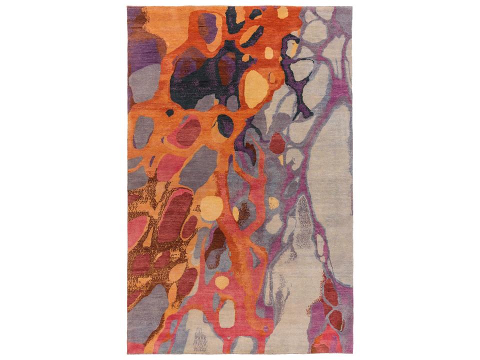 Brought to Light Abstract Hand-Knotted Wool Area Rug