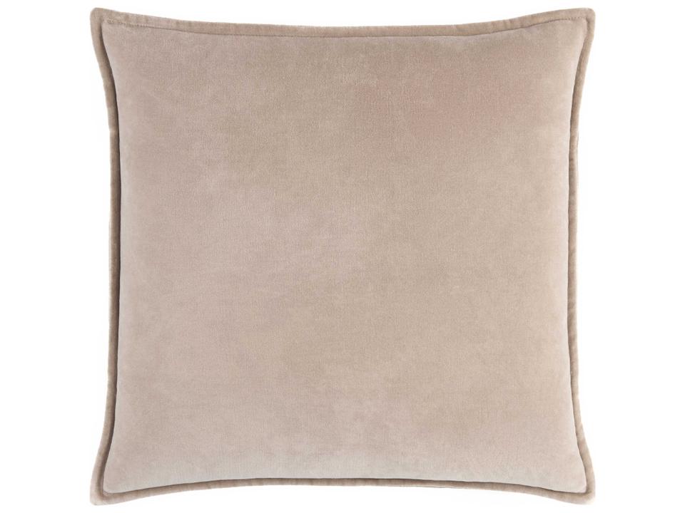 Cotton Velvet 22 Inch Square Accent Pillow