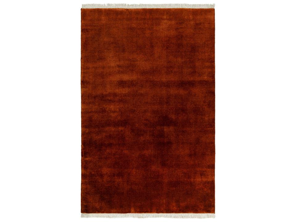 Evergreen Hand-Loomed Wool Area Rug with Fringe