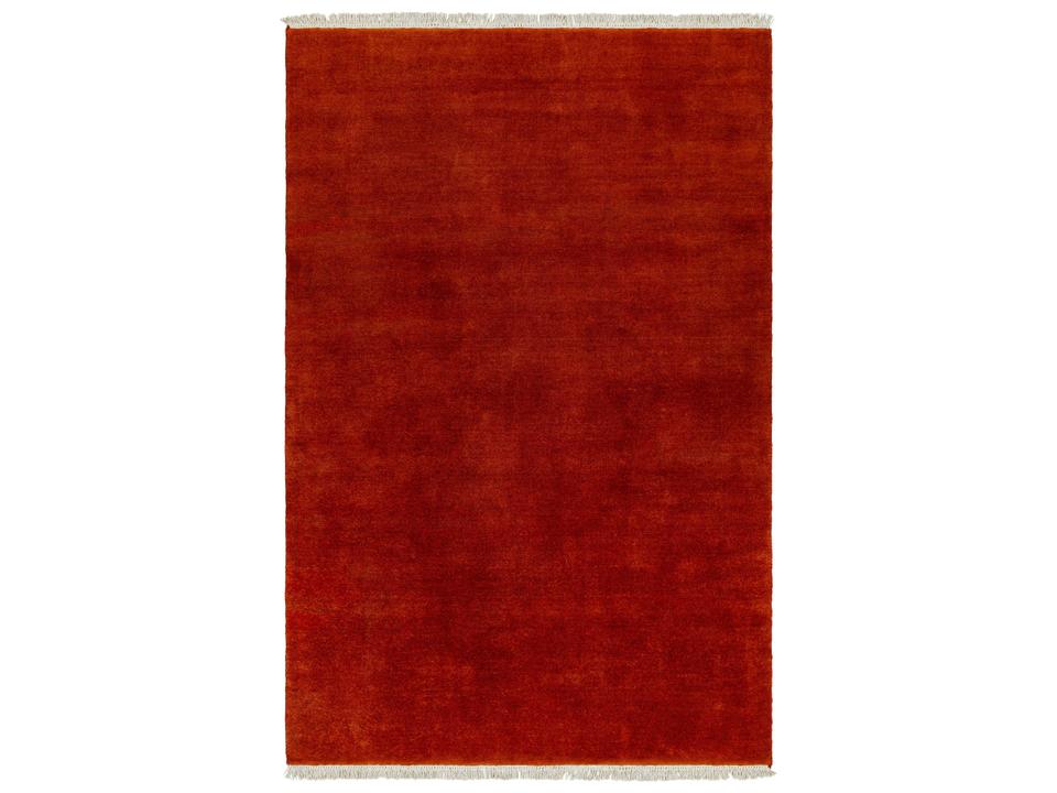 Evergreen Hand Loomed Wool Area Rug in Dark Red