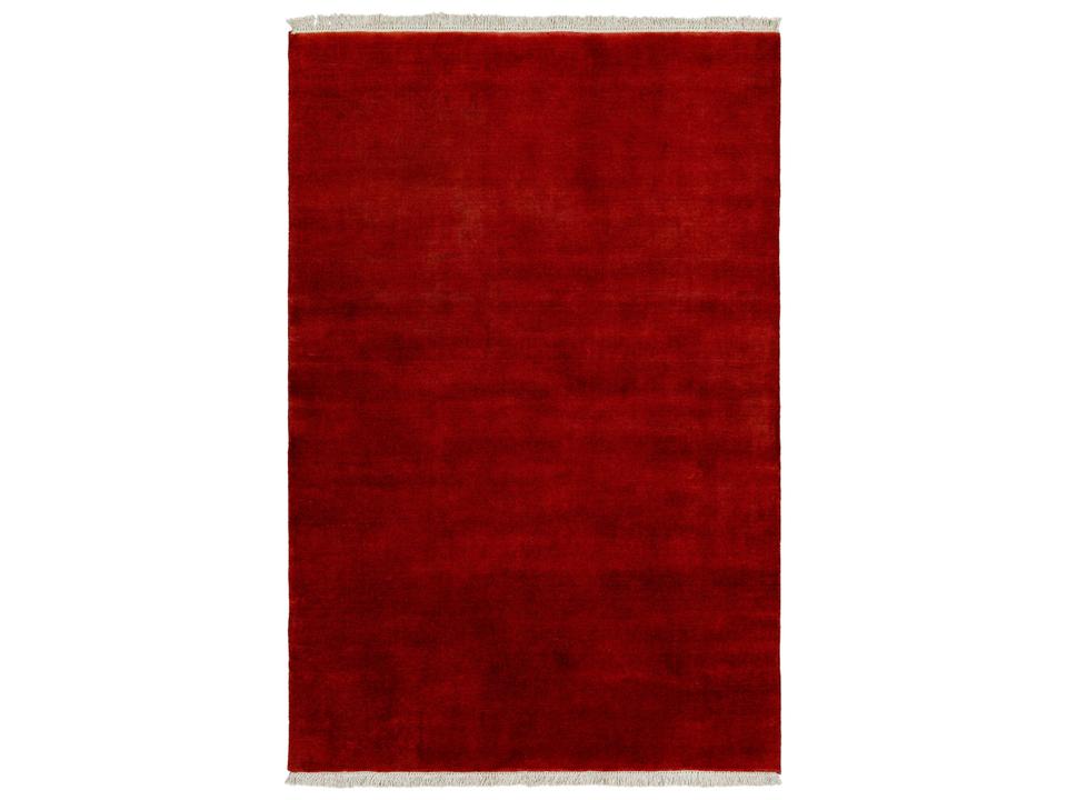 Evergreen Hand-Loomed Wool Area Rug with Fringe