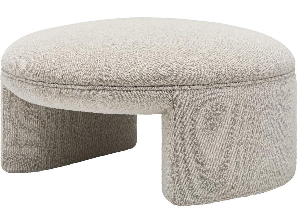 Floyd Upholstered Ottoman in Off-White Polyester with Plywood Base