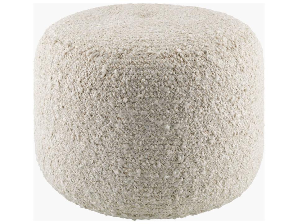 Iverson Upholstered Pouf in Cotton and Polyester Blend