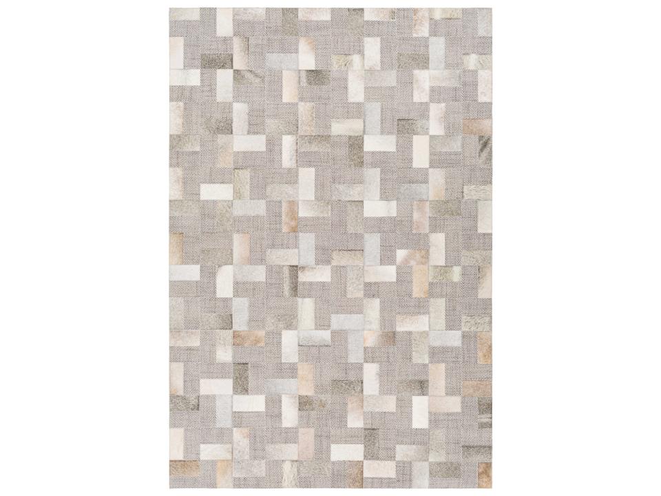 Jardin Hand Woven Area Rug with Wool and Leather Blend