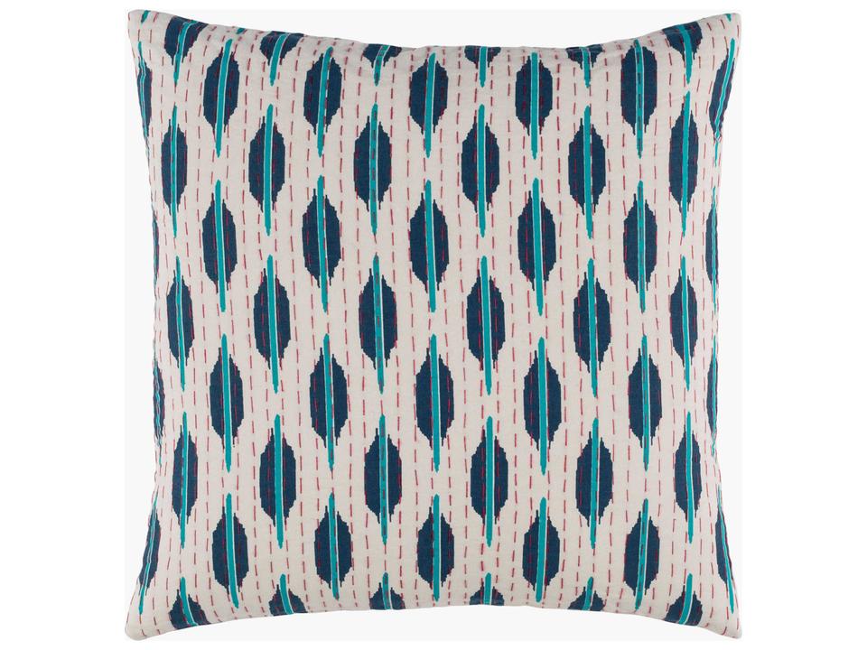 Kantha Hand Embroidered Cotton Accent Pillow