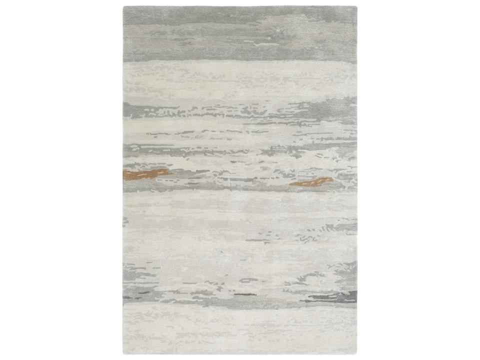 Kavita Hand Tufted Area Rug in Gray and Ivory