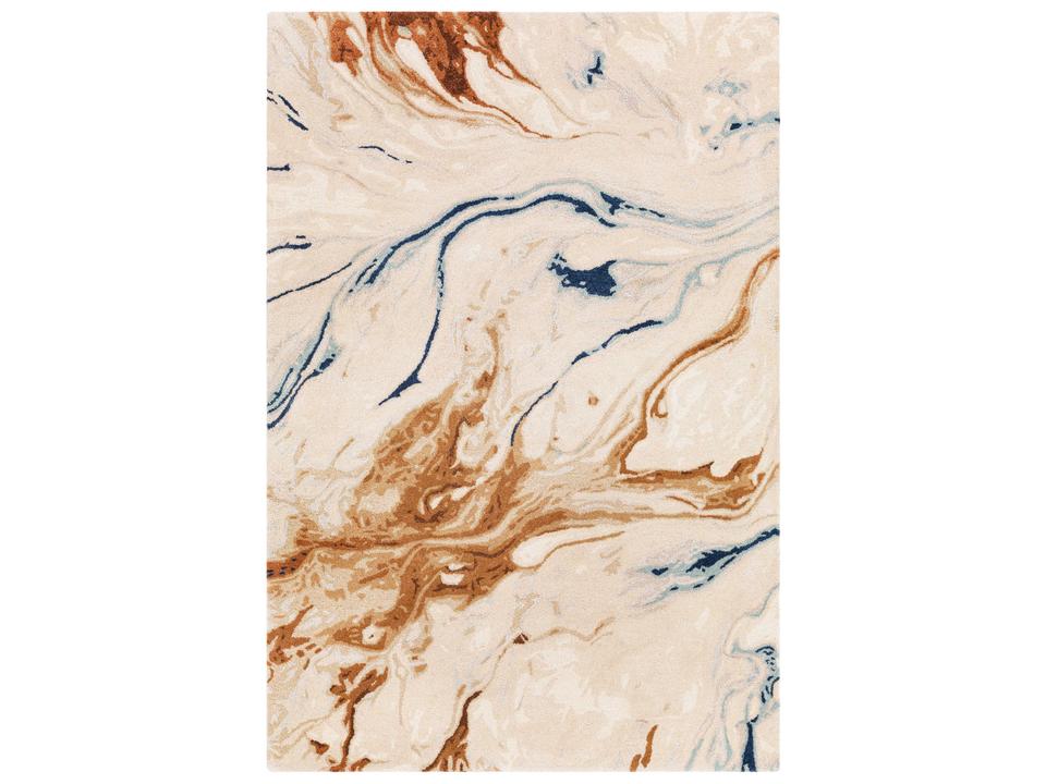 Kavita Abstract Hand Tufted Area Rug with Viscose and Wool Blend