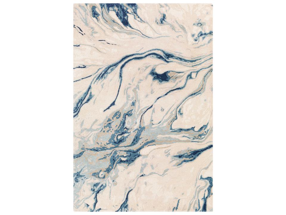 Kavita Hand Tufted Area Rug Viscose Wool Blend Abstract Design