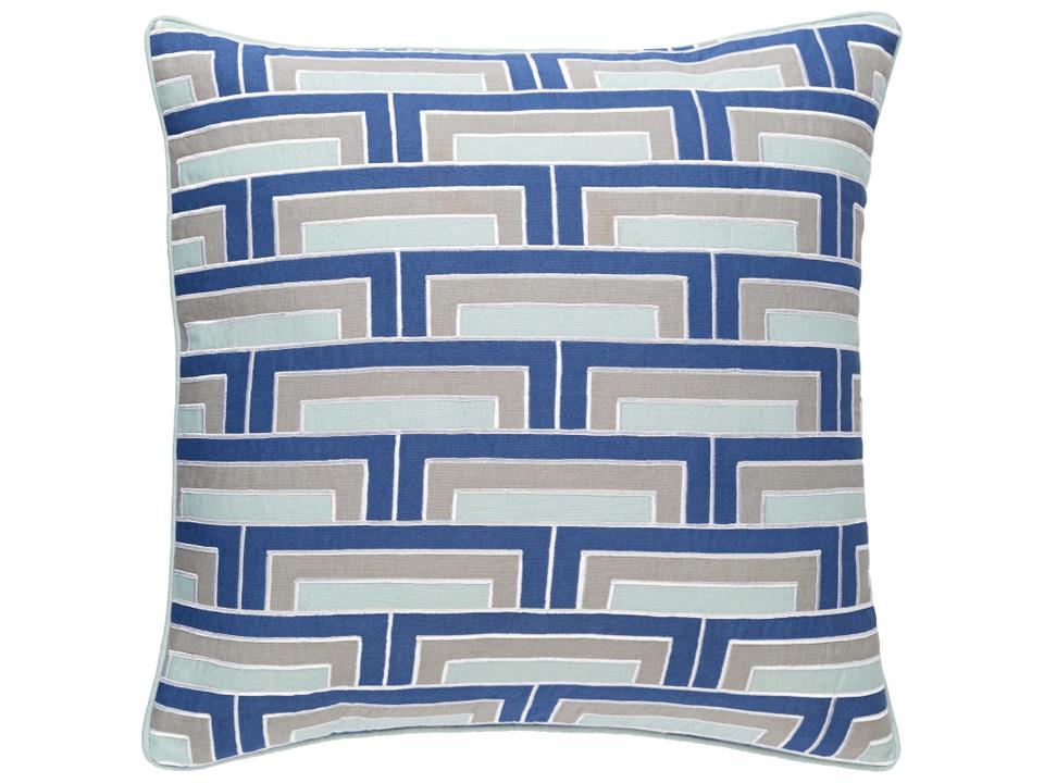 Mod Steps Cotton Linen Blend Decorative Pillow