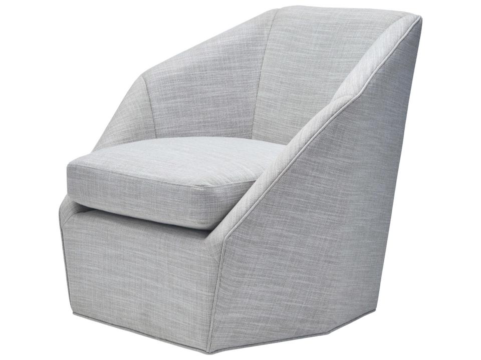 Neve Swivel Gray Accent Chair