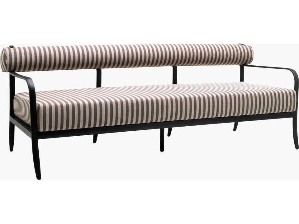 Antibes Aluminum Cushion Sofa in Black