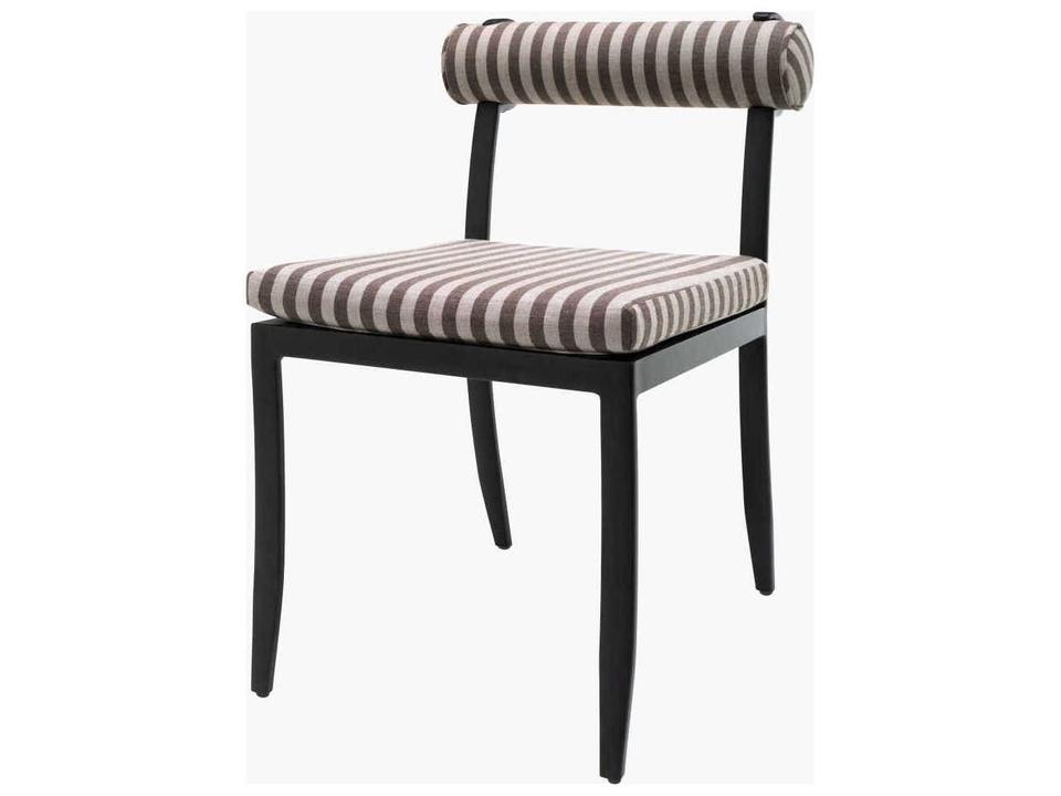 Antibes Black Aluminum Cushion Dining Chair