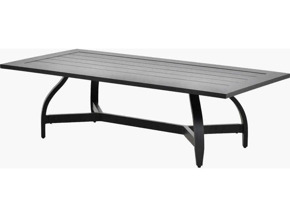 Antibes Rectangular Black Aluminum Outdoor Coffee Table