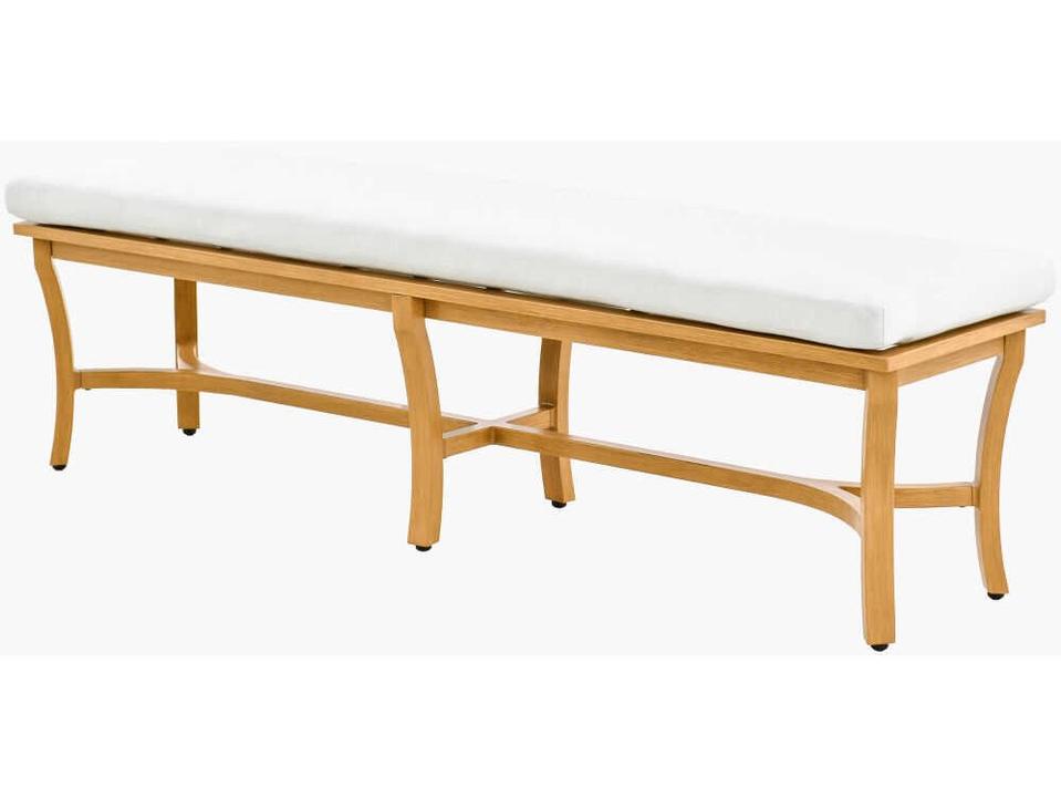 Cape Town 69-Inch Aluminum Bench with Sunbrella Cushion in Wheat