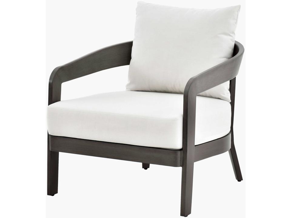 Daniella Aluminum Cushion Lounge Chair in Gray