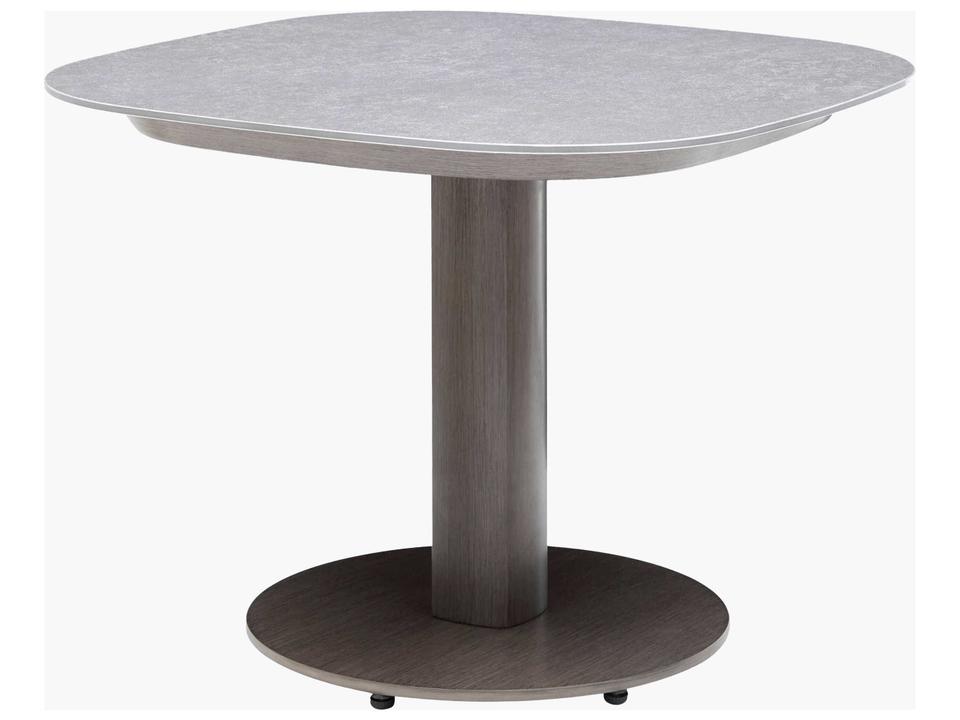 Daniella 24-Inch Square Coffee Table with Gray Matte Stone Top
