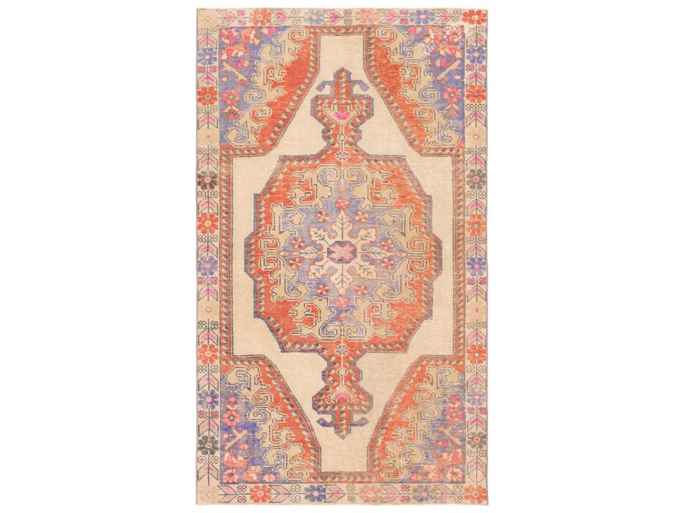 Antique One Of A Kind Bordered Area Rug