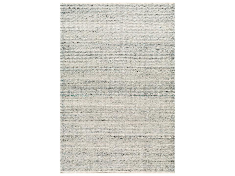 Reika Hand-Woven Recycled PET Yarn Area Rug in Bright Blue and Gray