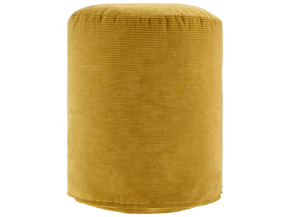 Roy Goldenrod Cotton Woven Pouf