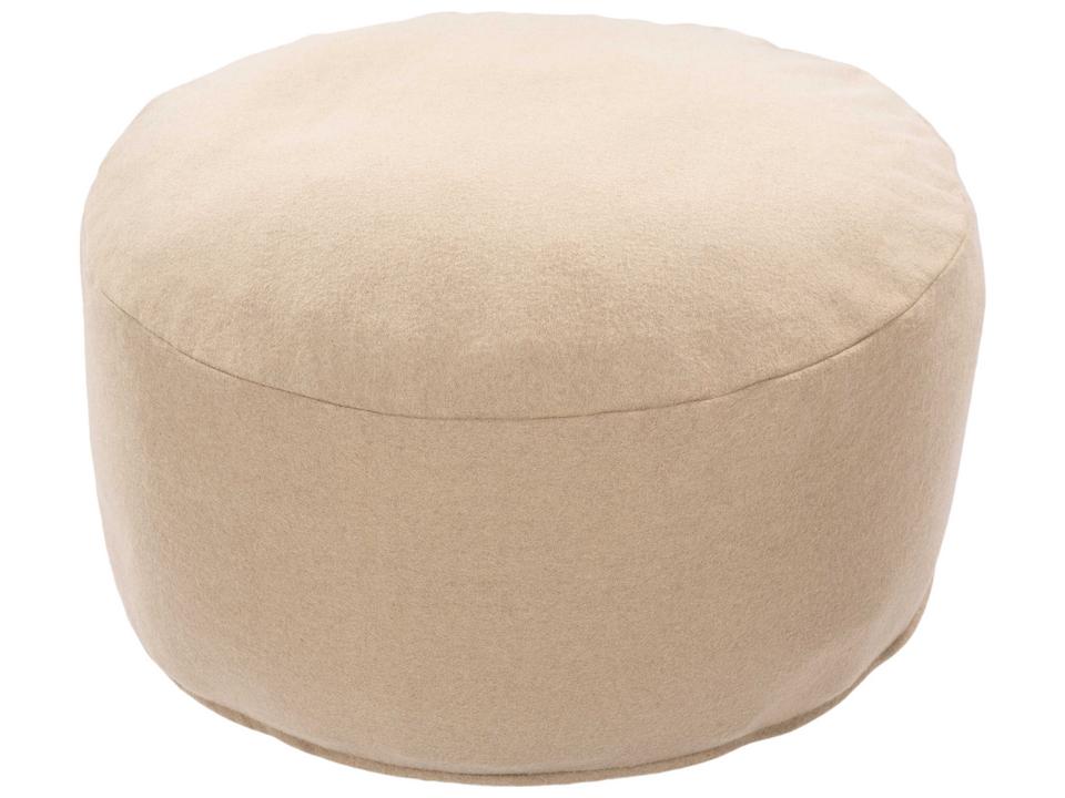 Shane Felted Wool Blend Pouf in Tan
