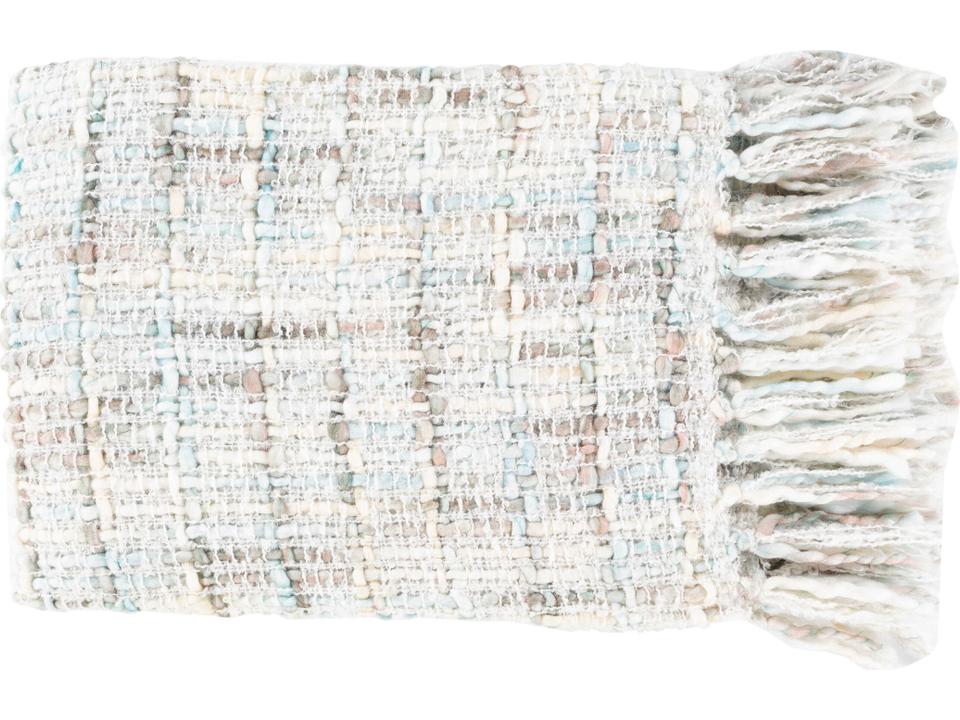 Saugatuck Hand Woven Acrylic Blend Throw Blanket with Fringe