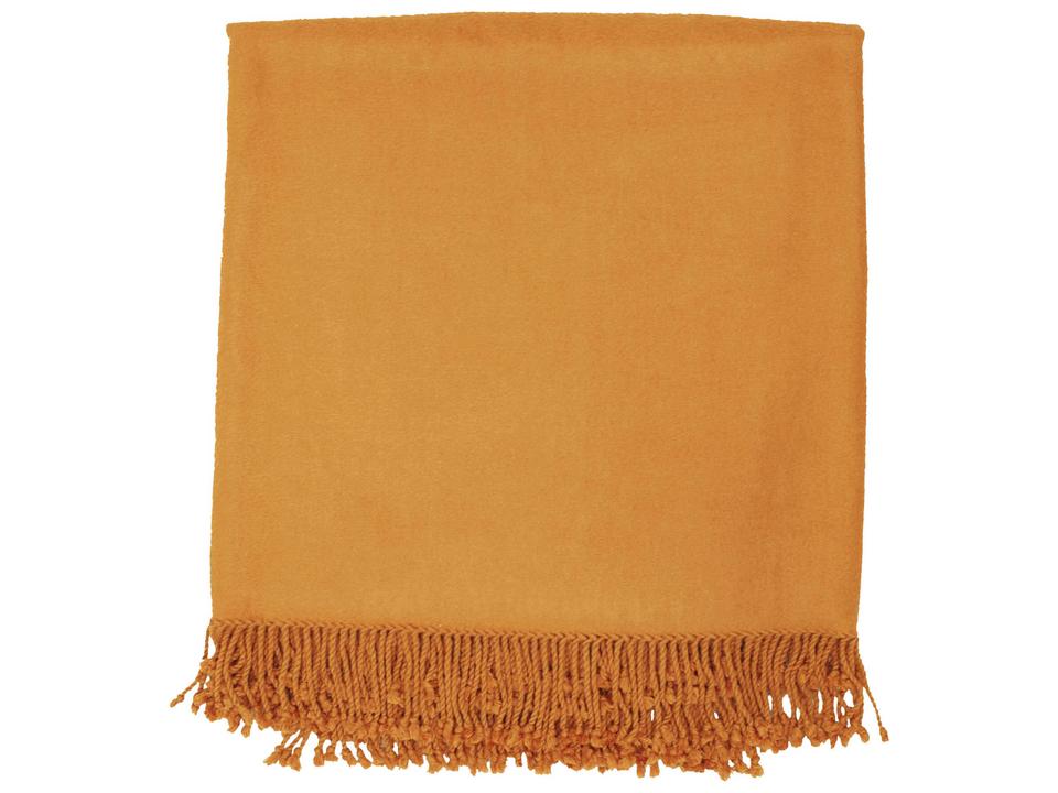 Tian Tian Bamboo Cotton Throw in Burnt Orange