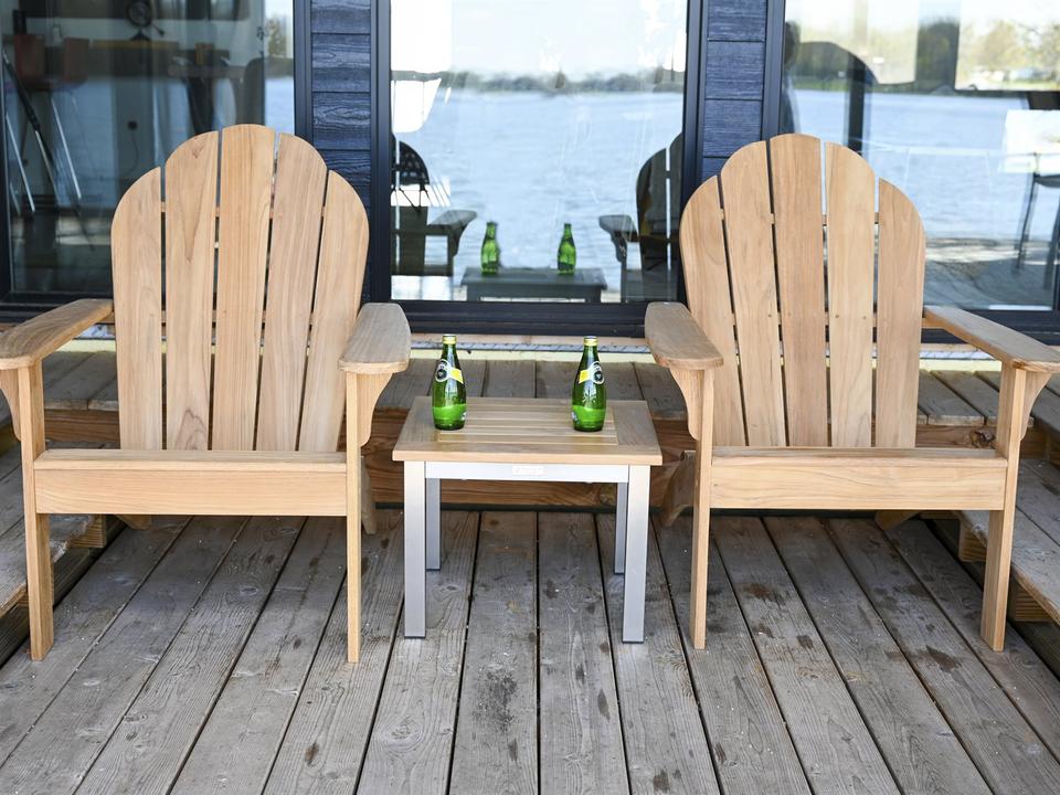 Adirondack Natural Teak Wood Lounge set